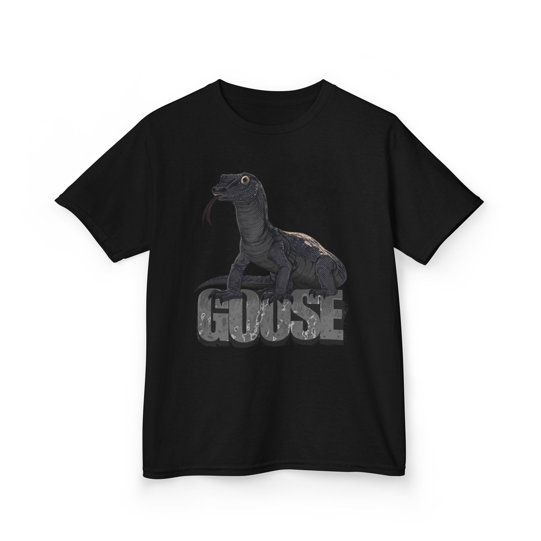T-Shirt- Kid's Goose the Monitor Lizard Dark Variation