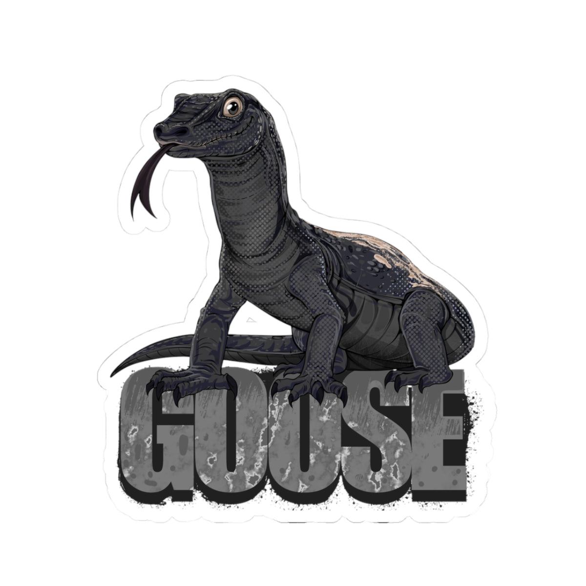Sticker- Goose the Monitor Lizard Dark Variation